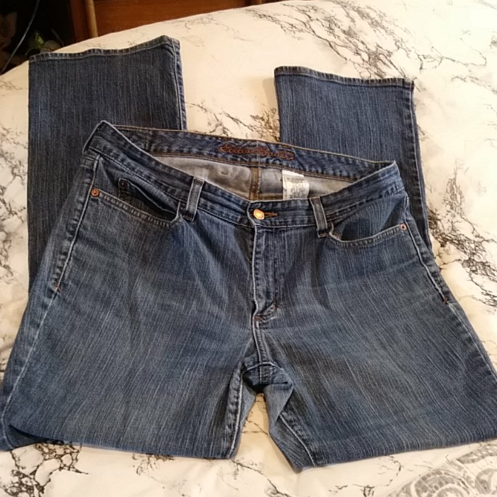 TWO pair EDDIE BAUER jeans 14R - Picture 2 of 6